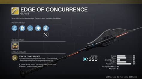 Destiny 2 Edge Concurrence Glaive Hunter Exotic Guide