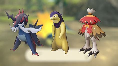 Pokemon Legends Arceus Starters New Hisui Forms Laventon