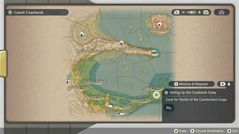 Pokemon Legends Arceus Yorrich Location Coastlands Camp Guide