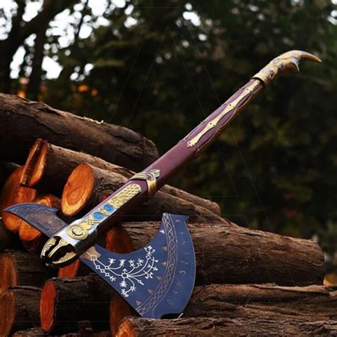 God War Leviathan Axe Replica Glowing Runes Etsy