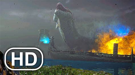 God War Ragnarok World Serpent Thor Fight