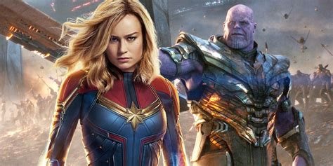 Captain Marvel Thanos Mcu Stronger Powers Avengers Endgame