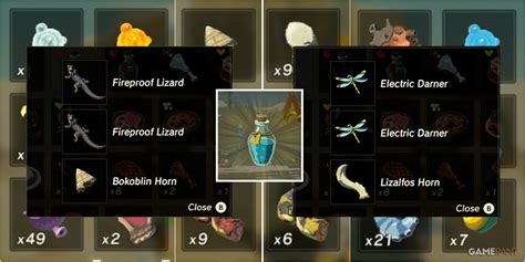 Zelda Botw Best Recipes Food Elixirs Ingredients Guide