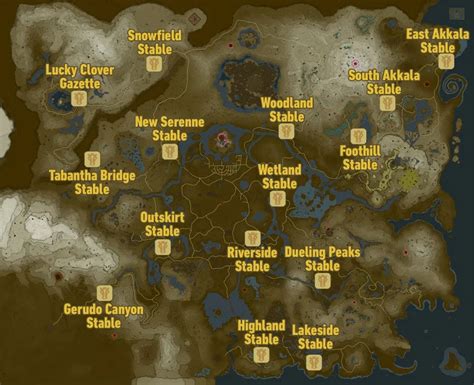 Zelda Tears Kingdom Totk Stable Locations