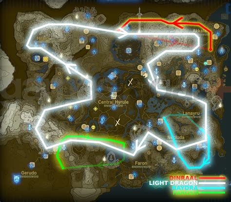 Zelda Tears Kingdom Dragon Paths Locations