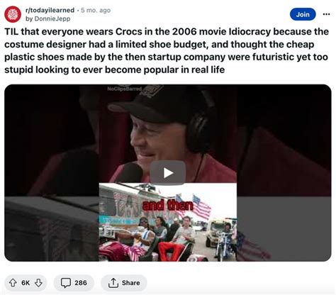 Idiocracy Weird Facts