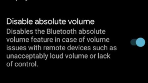 Android Absolute Bluetooth Volume Explained Disable