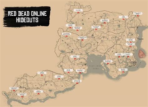 Rdr2 Gang Hideout Camp Locations