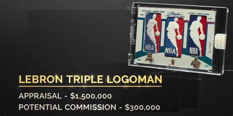 King Collectibles Goldin Touch Lebron Triple Logoman Card