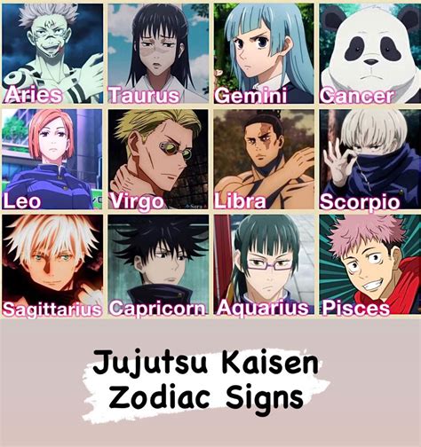 Jujutsu Kaisen Character Zodiac Sign Fit Perfect