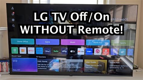 Lg Tv Turn On Control Without Remote How