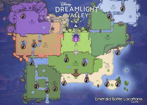 Disney Dreamlight Valley Emerald Bottle Locations