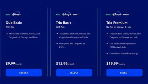 Disney Plus Bundle Prices Duo Trio Premium Explained