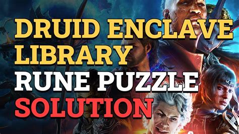 Baldurs Gate 3 Rune Puzzle Netties Library Solution