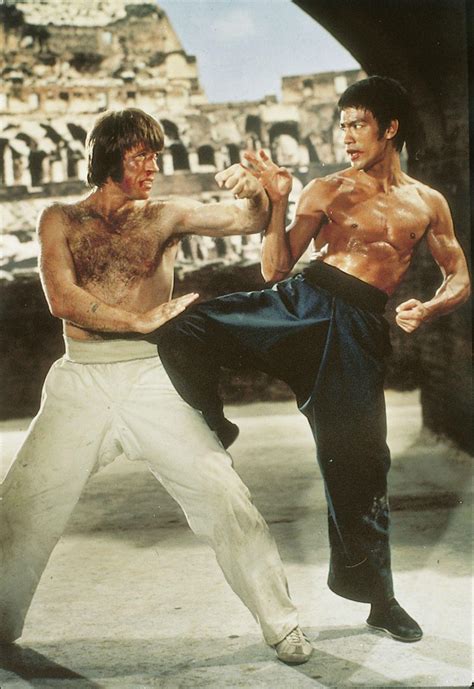 Bruce Lee Chuck Norris Colosseum Way Dragon Fight