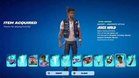 Fortninte Juice Wrld Skin Cosmetic Free