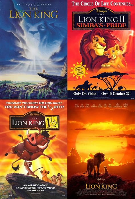 The Lion King Movies In Order Release Chronological