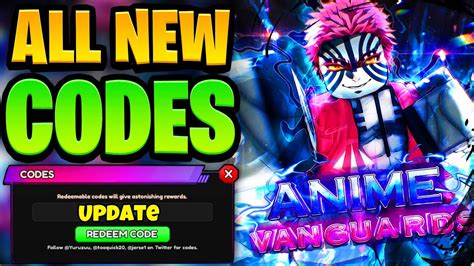 Roblox All Active Anime Vanguards Codes