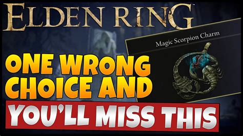 Elden Ring How To Get Magic Scorpion Charm Guide