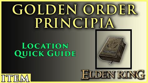 Elden Ring Golden Order Principia Location Guide