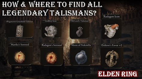 Elden Ring Legendary Talismans Locations