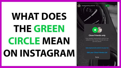 Instagram Story Green Circle Meaning