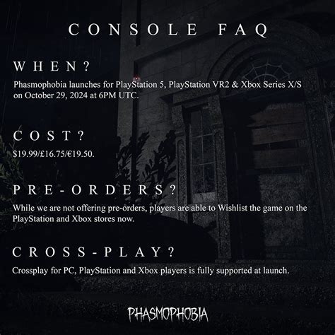 Phasmophobia Crossplay Crossave Progression Consoles Pc