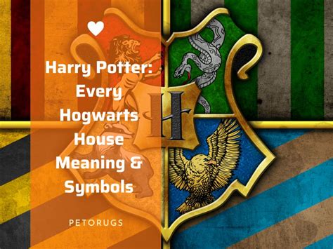 Harry Potter Hogwarts Houses Symbols Animals Meaning