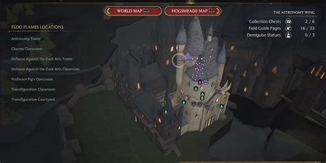 Hogwarts Legacy Astronomy Wing Field Guide Page Locations