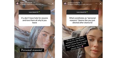 Love Island Usa Leslie Golden Exit Reasons
