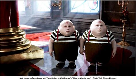 Alice Wonderland Movie Twins Tweedledee Tweedledum Matt Lucas