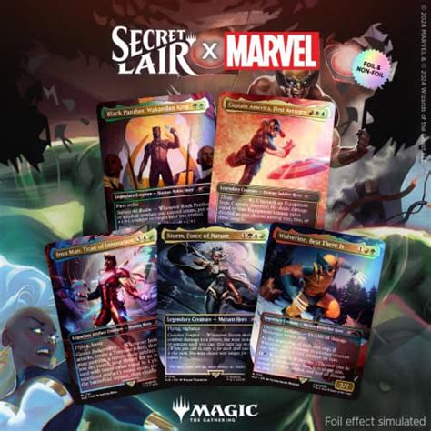 Magic Gathering Secret Lair Marvel Superhero Cards