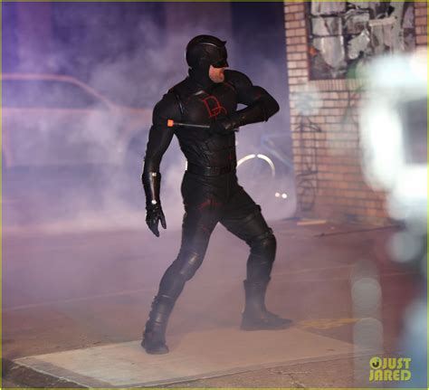 Daredevil Born Again Season 2 Black Suit Logo Set Photos
