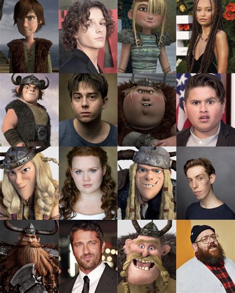 How To Train Your Dragon Live Action Movie Cast Animated Characters Comparison