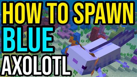 Minecraft How To Spawn Blue Axolotl Pc Ps4 Xbox