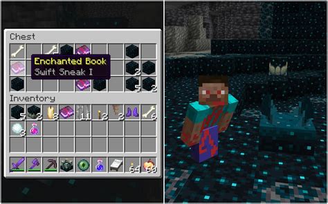 Minecraft Swift Sneak Enchantment Deep Dark Warden