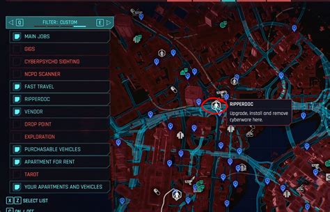 Cyberpunk 2077 Best Ripperdoc Who Location Cyberware