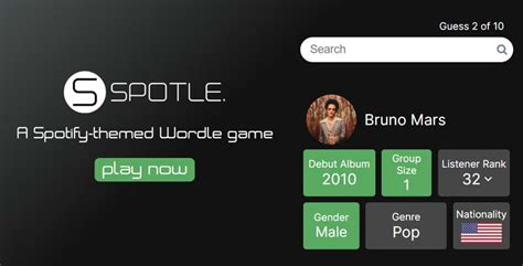 Spotle Spotify Wordle Game Play How