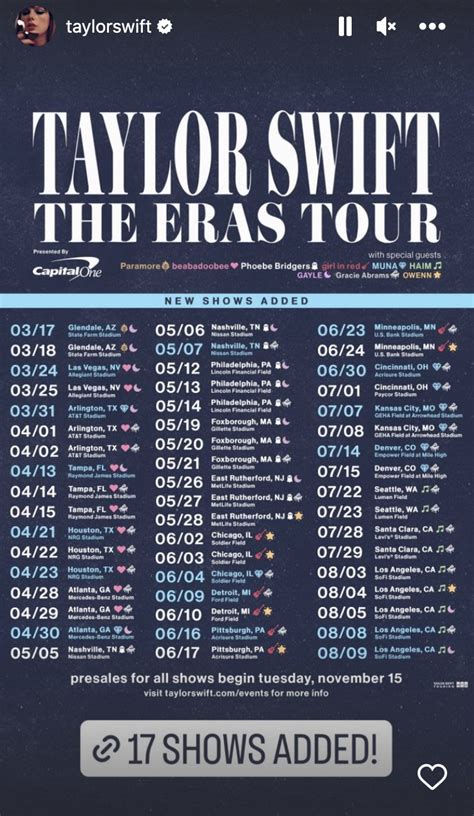 When Taylor Swift Eras Tour Resumes Concert Dates Remaining