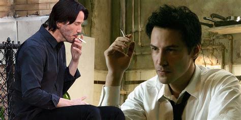 Keanu Reeves Smokes Movies