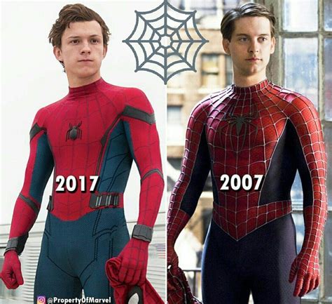 Tom Holland Age Spider Man Tobey Maguire Comparison
