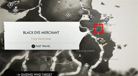 Ghost Tsushima Find Black White Dye Merchant Location