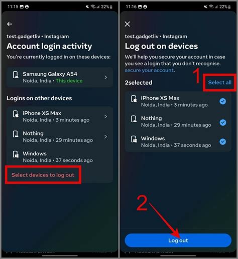 Log Out Facebook Instagram All Devices How