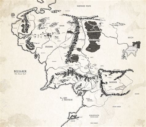 Lotr Rings Of Power Map Middle Earth