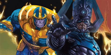 Thanos Galactus Fight Power Infinity Stones Comic