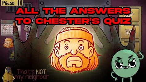 Thats Not My Neighbor Every Answer Chesters Quiz