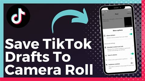 Save Tiktok Draft To Phone Camera Roll How