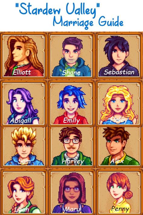 Stardew Valley Marriage Candidates Romance Options