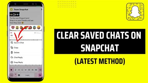 Delete Saved Chats Snapchat How