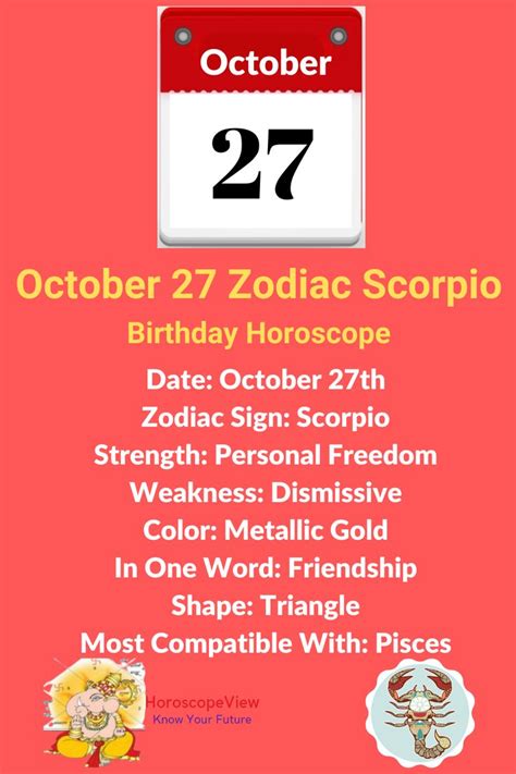 27 October Zodiac